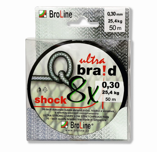 Obrazek BroLine Q braid 8x SHOCK 50m, 0.35mm 29.5kg