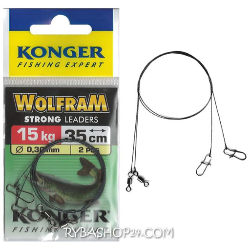 Obrázek Wolframové lanko Konger 35cm, 15.0kg (2ks)