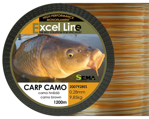 Picture of Sema Excel Line Carp Camo hnědý 1200m, 0.30mm