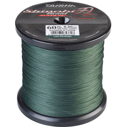 Obrázek Daiwa Shinobi Braid tm.zelená, 0,18mm 12,3kg 1m