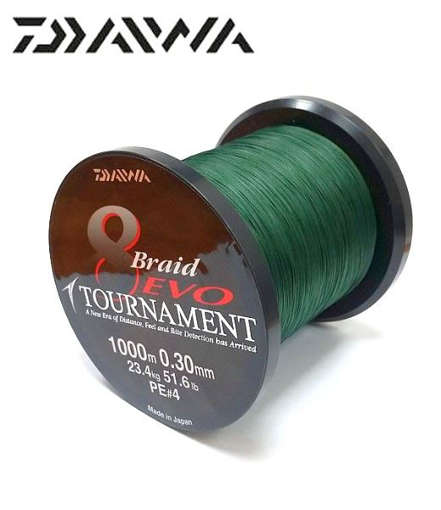 Obrázek Daiwa Tournament 8 Braid EVO Tm.zelená, 0.12mm 1m