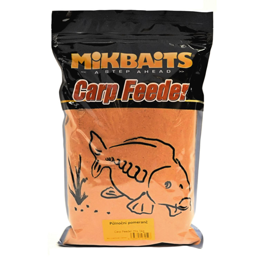 Obrazek Mikbaits Carp Feeder Mix 1kg, Půlnoční pomeranč