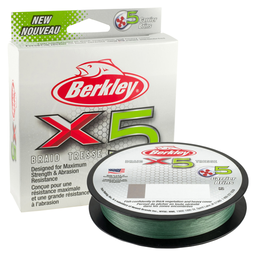 Obrázek z Berkley X5 Braid Low-Vis Green 150m, 0.12mm 12.1kg