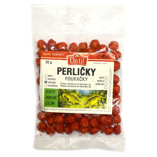 Obrázek Perličky foukačky 8mm 20g, Jahoda