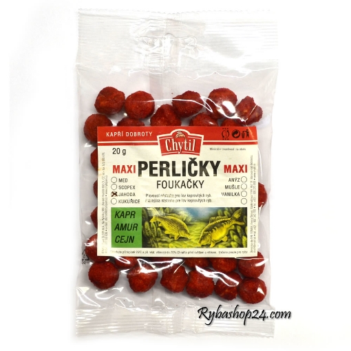 Obrázek Perličky foukačky MAXI 20g, Jahoda