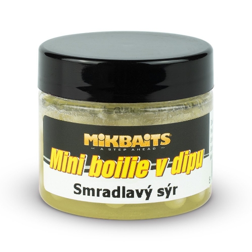 Obrázek Mikbaits Mini Boilie v dipu 50ml Smradlavý sýr 