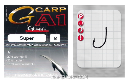 Obrázek Gamakatsu A1 G-Carp Super Hook, vel.4