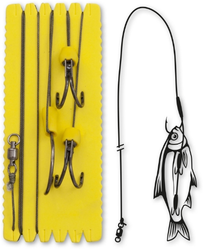 Obrázek Návazec Black Cat Big Bait Ghost Rig, XL 10/0+4/0