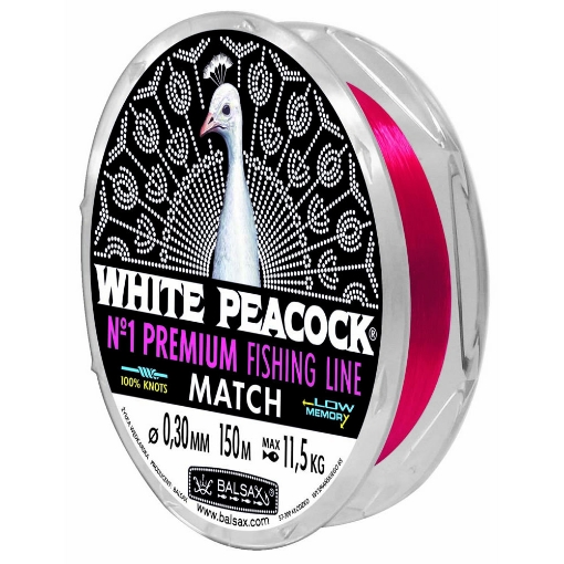 Obrázek Balsax White Peacock Match 100m 0.12mm 2.50kg