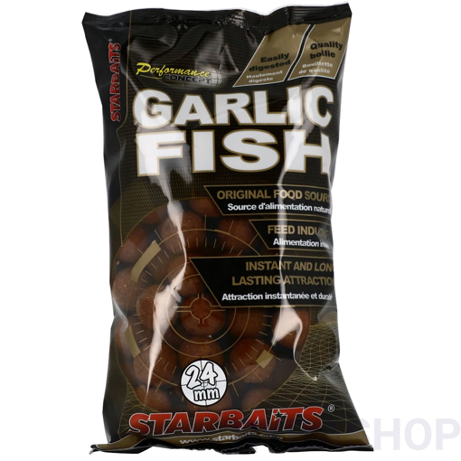 Obrazek StarBaits Concept Boilies Garlic Fish 1kg 24mm