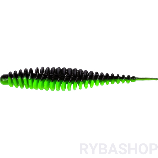 Obrázek T-Worm I-Tail Česnek 6.5cm, neonová zelená/černá