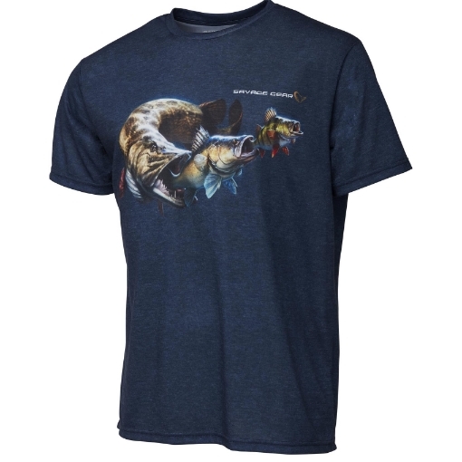 Obrázek Tričko Savage Gear Cannibal Tee Blue #L