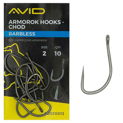 Avid Carp Armorok Chod Hooks #2 Barbless