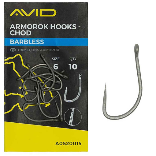 Avid Carp Armorok Chod Hooks #6 Barbless
