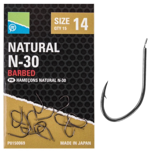 Obrázek Preston Innovations Natural N-30 Hooks #10 15ks