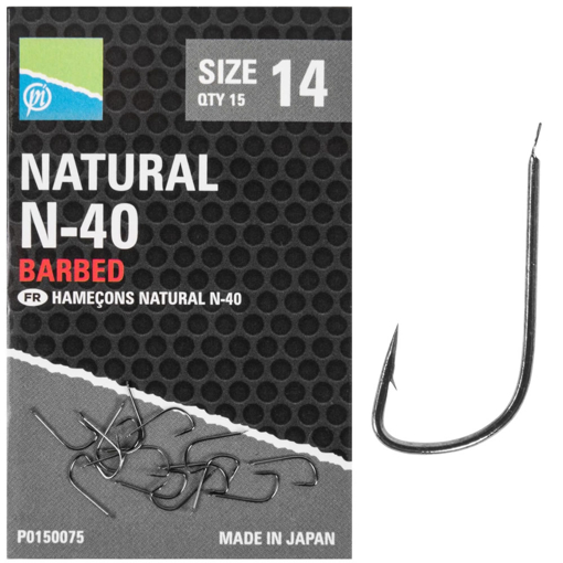 Obrázek Preston Innovations Natural N-40 Hooks #14 15ks