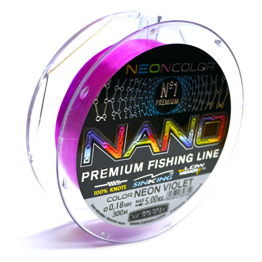 Obrázek Balsax Nano Neon Violet 300m 0.22mm 7.00kg