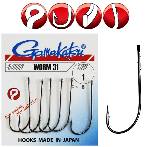 Obrázek Gamakatsu Worm 31 Hook #2/0 6ks