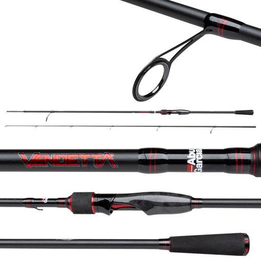 Canne à Pêche Abu Garcia Vendetta V3 – Modèles 1,68m à 2,74m – Carbone 30T, Poignée EVA – Pour Pêche Sportive, Précise