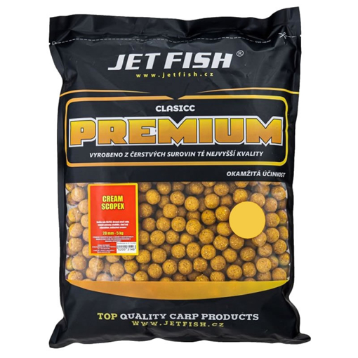 JetFish Premium Classic Boilie 5kg 20mm Cream/Scopex