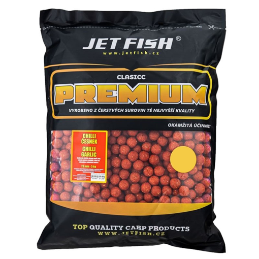 JetFish Premium Classic Boilie 5kg 20mm Chilli/Česnek