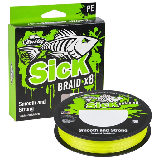 Obrázek Berkley Sick Braid x8 Flame Green 150m 0.19mm 18.0kg