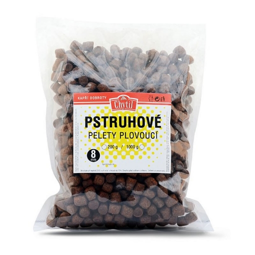 Obrázek Pstruhové pelety plovoucí 8mm 1 kg