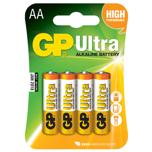 Baterie GP Ultra Alkaline AA 1.5V blistr 4ks