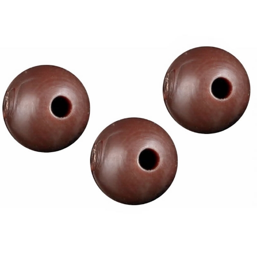 Mikado Silikonové korálky měkké 6mm tm.hnědé 25ks