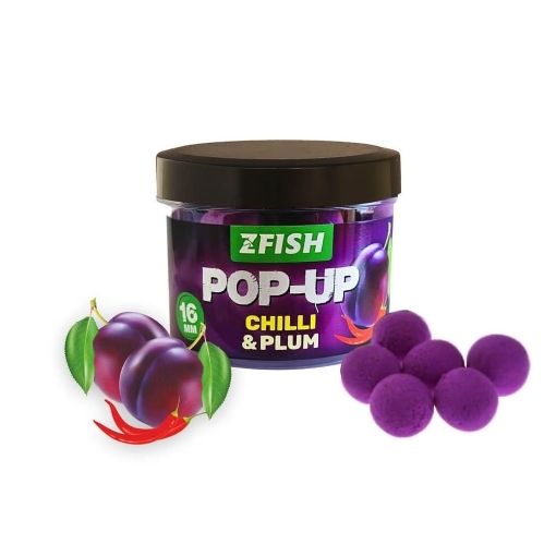 ZFISH Pop-Up Boilie 60g 16mm Chilli & Švestka
