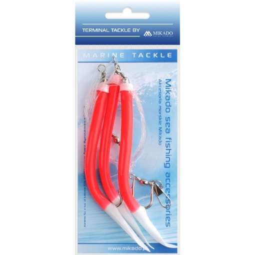 Obrázek Mikado Sea Set - Gummi Makk Rig 3x6/0 Červená