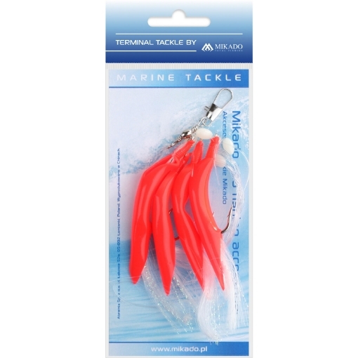 Obrázek Mikado Sea Set - Hair Tube Rig 3/0 Červená Bílá