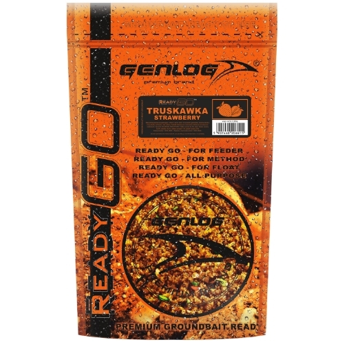 Vlhčená vnadící směs Genlog Ready Go 800g Jahoda