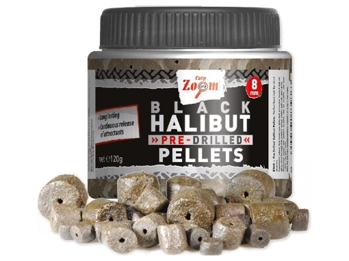 Bild von Carp Zoom Black Halibut Pellets Gelocht - 120 g / 15 mm