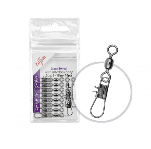 Picture of Carp Zoom Crane Swivel with Interlock Snap - 10 pcs / Size 4