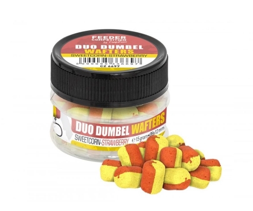 Bild von Carp Zoom Duo Dumbells Wafters - 15 g / Mais-Erdbeere
