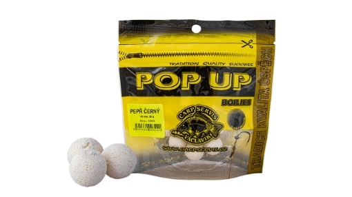 Bild von CSV Pop Up Boilies - Beutel / 50 g / 16 mm / Schwarzer Pfeffer