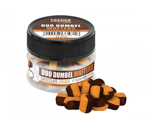 Bild von Carp Zoom Duo Dumbells Wafters 15g 10x14mm Schoko-Orange