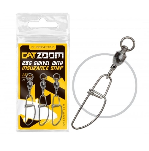 Bild von Carp Zoom BBS Wirbel mit Karabiner - 3 Stk. / Gr. 8