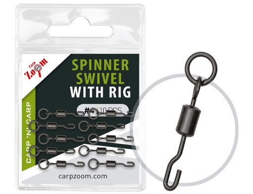 Bild von Carp Zoom Spinner Wirbel mit Ring - 10 Stk. / Gr. 7