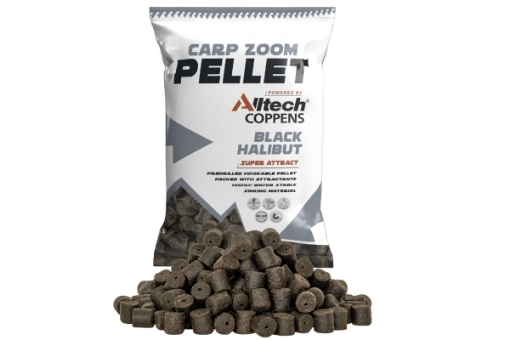 Bild von Carp Zoom Schwarze Heilbutt-Pellets gelocht - 800 g / 20 mm