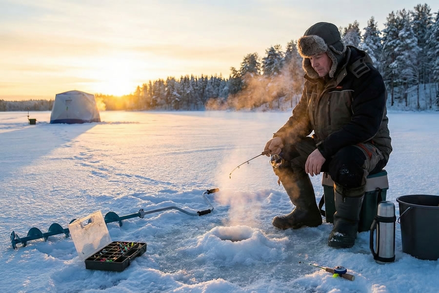 Rybaření na dírkách - zimní rybolov