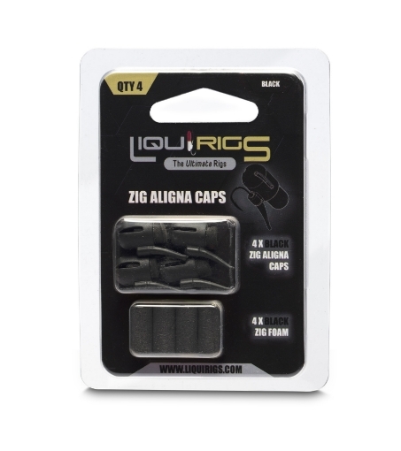 Liquirigs - Liquid Zig montáž s plovoucí pěnou, černá 4+4ks