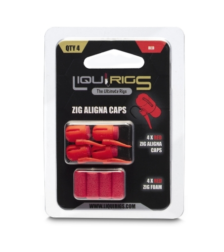 Liquirigs - Liquid Zig montáž s plovoucí pěnou, červená 4+4ks