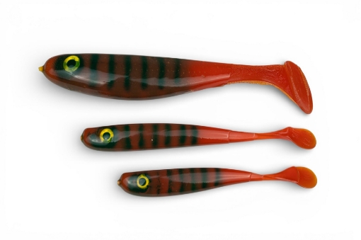 YACCUZA HAND MADE nástrahy - KILLER AIRBRUSH UV Red Motor oil Stripes 10cm 8g 3ks