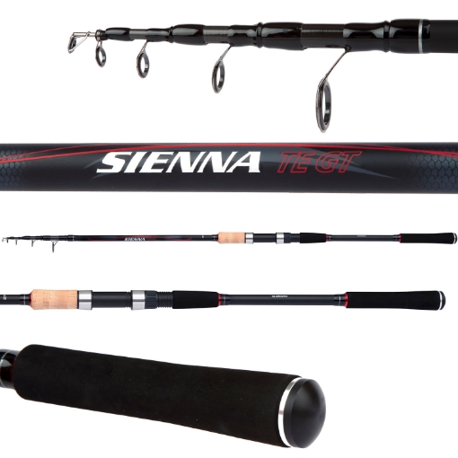 Výkonný teleskopický prut Shimano Sienna AR TEGT Wrap 3,30m 40-80g pro lov kaprů a dravců.