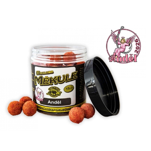 Atraktivní měkké chytací boilies Měkule v příchuti Anděl o průměru 16 mm.