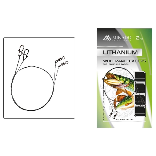 Obrazek Mikado Lithanium Wolfram Leader 35cm 10kg 2ks